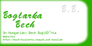 boglarka bech business card